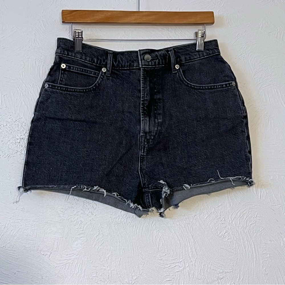 Everlane The Way High Denim Jean Shorts Size 30 Charcoal Gray